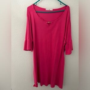 Pink T-shirt dress